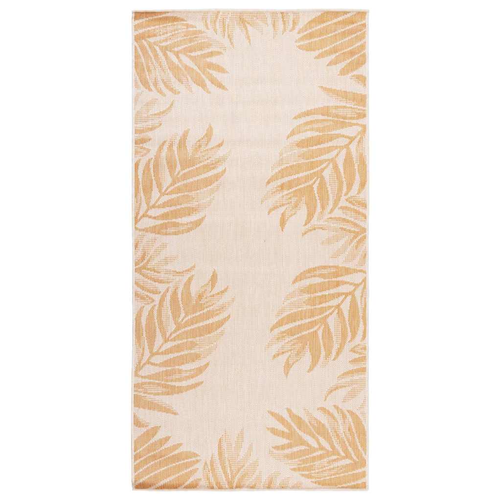 vidaXL Outdoor Flatweave Rug 100x200 cm Leaf Pattern 1