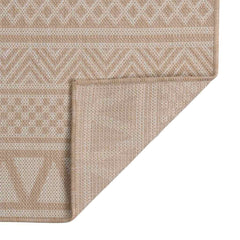 Outdoor Flatweave Rug Brown Stripes, image 2