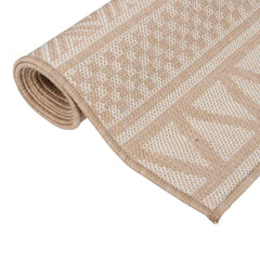 Outdoor Flatweave Rug Brown Stripes, image 3