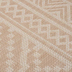 Outdoor Flatweave Rug Brown Stripes, image 5