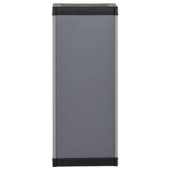 vidaXL Garden Storage Cabinet with 1 Shelf Grey and Black 35x40x85 cm 5