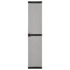 vidaXL Garden Storage Cabinet with 3 Shelves Grey & Black 34x40x168 cm 2