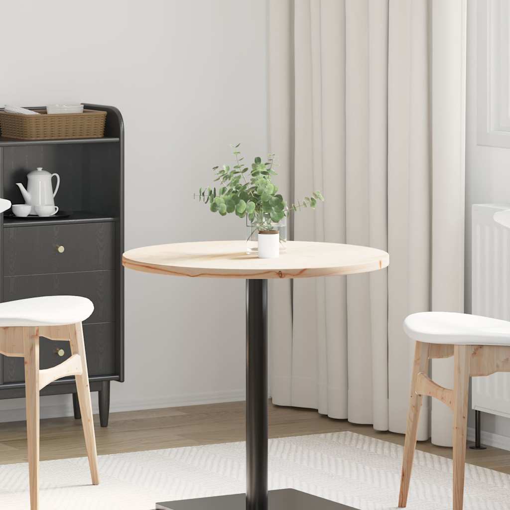 vidaXL Table Top | Natural Pine | Solid pinewood | Ø70cm x 2.5cm | Durable 1