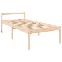 Senior Bed without Mattress 90x190cm Single Natural 2FT6 Small Single