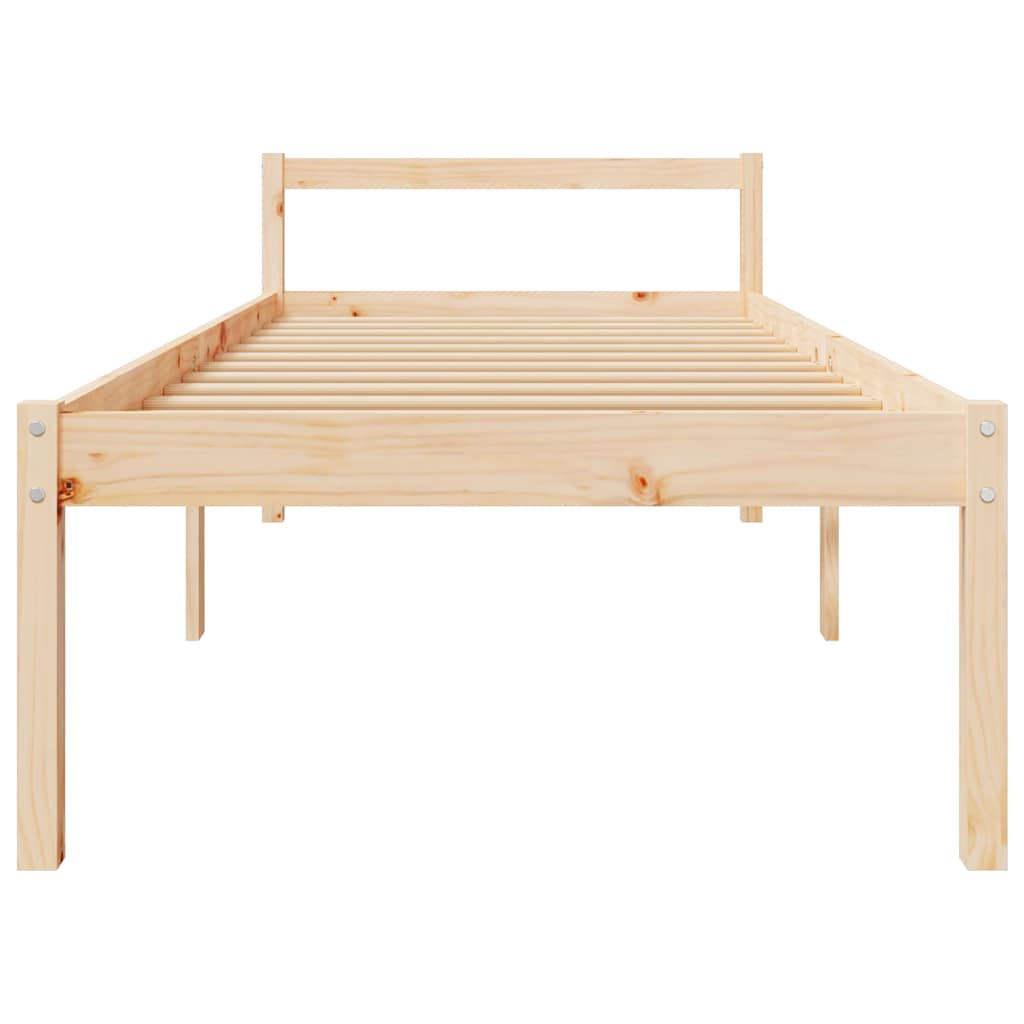Senior Bed without Mattress 90x190cm Single Natural 2FT6 Small Single