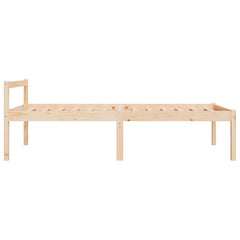 Senior Bed without Mattress 90x190cm Single Natural 2FT6 Small Single