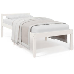 Senior Bed without Mattress 90x190cm Single White 2FT6 Small Single