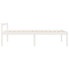 Senior Bed without Mattress 90x190cm Single White 2FT6 Small Single