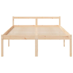 Senior Bed without Mattress Solid Wood Pine Natural 120 cm 200 cm