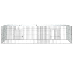 vidaXL 2-Panel Rabbit Cage 220x110x55 cm Galvanised Iron 3