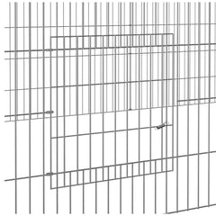 vidaXL 2-Panel Rabbit Cage 220x110x55 cm Galvanised Iron 6