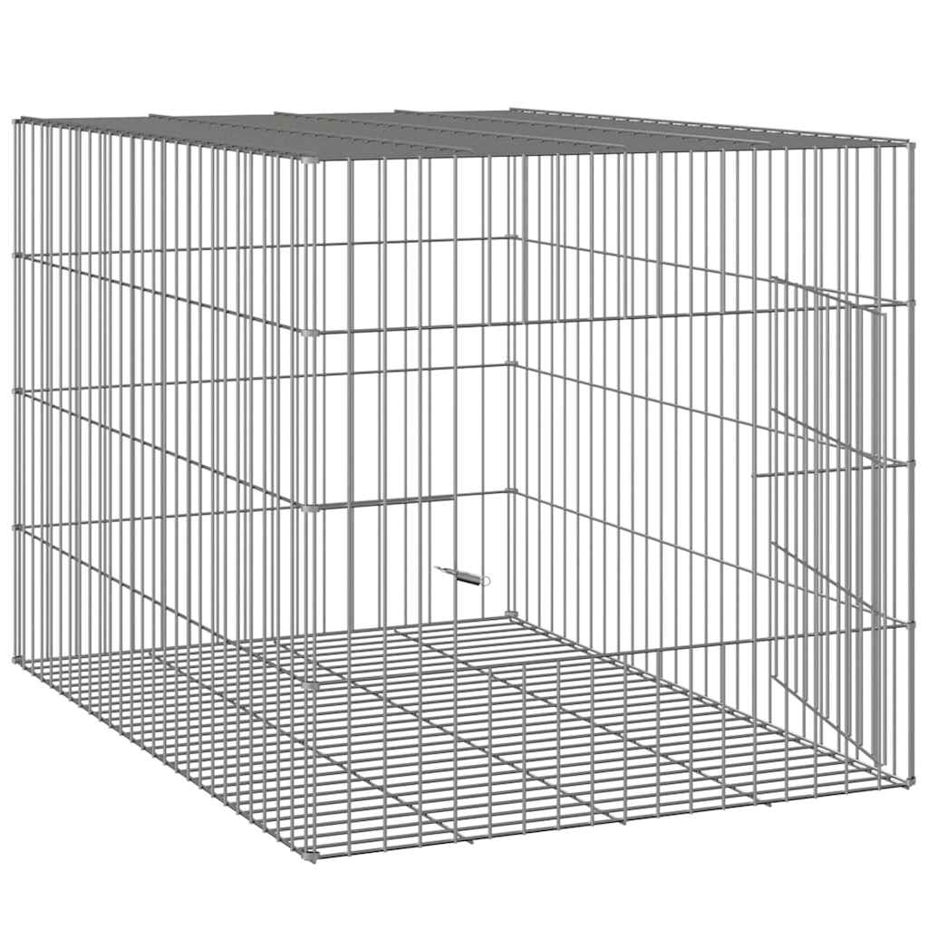 vidaXL Rabbit Cage 78x54x54 cm Galvanised Iron 4