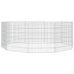 vidaXL Free Range Animal Enclosure 10-Panel 54x60 cm Galvanised Iron 4