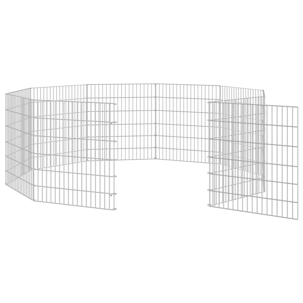 vidaXL Free Range Animal Enclosure 10-Panel 54x60 cm Galvanised Iron 5