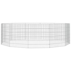 vidaXL Free Range Animal Enclosure 12-Panel 54x60 cm Galvanised Iron 4