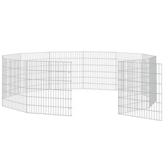vidaXL Free Range Animal Enclosure 12-Panel 54x60 cm Galvanised Iron 5