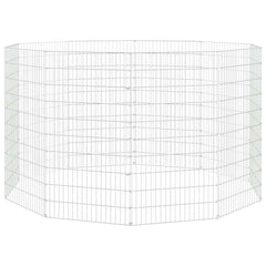 vidaXL Free Range Animal Enclosure 10-Panel 54x100 cm Galvanised Iron 2