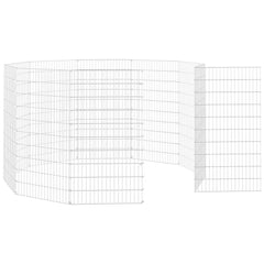 vidaXL Free Range Animal Enclosure 10-Panel 54x100 cm Galvanised Iron 5