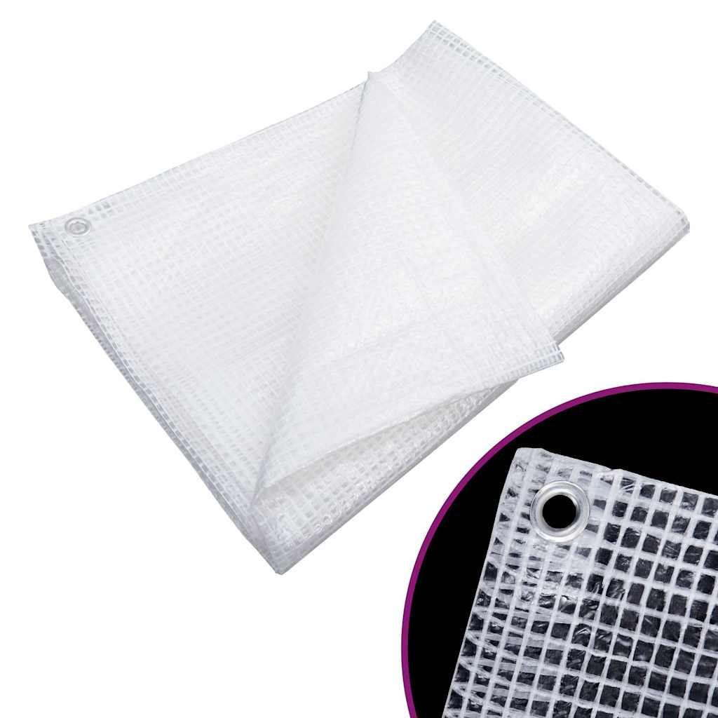 vidaXL Leno Tarpaulin 140 g/m² 6x6 m White 2