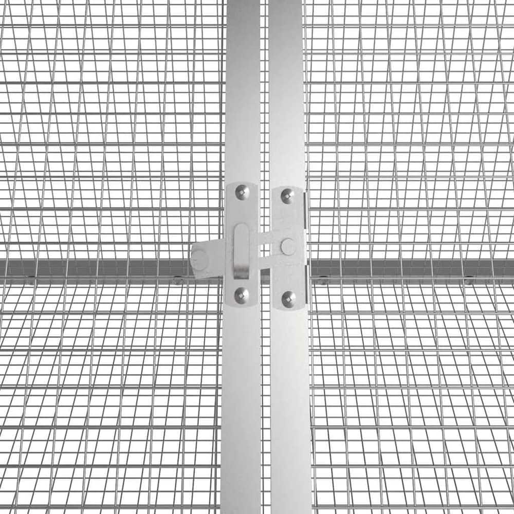 Rabbit Cage 201,5x80,5x71 cm Galvanised Steel Anthracite