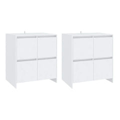 Sideboards 2 pcs 70x41x75 cm Engineered Wood White