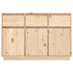 vidaXL Sideboard 111x36x75 cm Solid Wood Pine 4