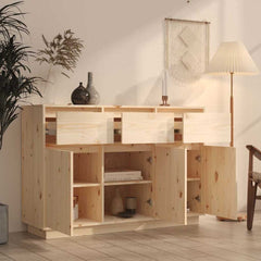 vidaXL Sideboard 111x36x75 cm Solid Wood Pine 3
