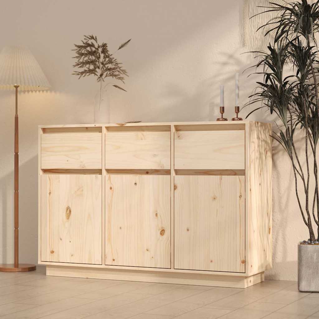 vidaXL Sideboard 111x36x75 cm Solid Wood Pine 1