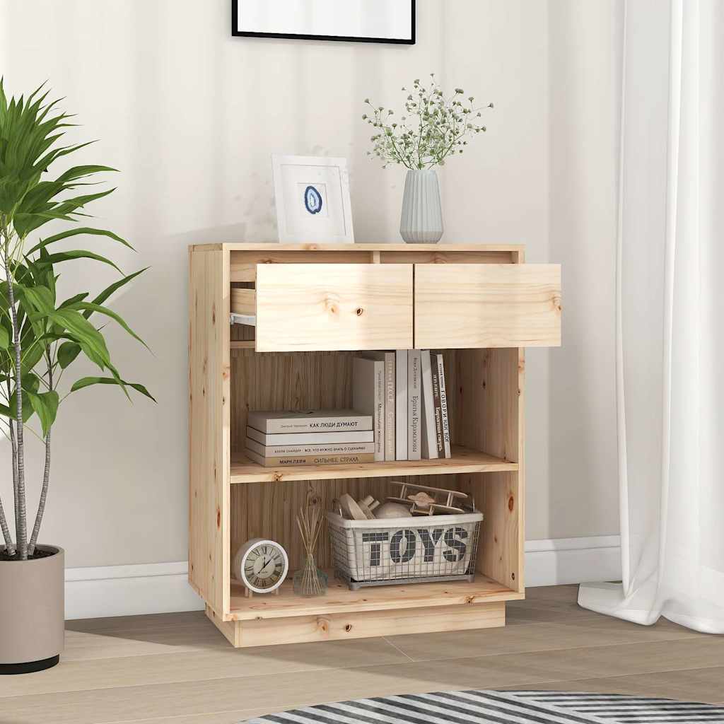 vidaXL Console Cabinet | Natural wood | Solid pine wood | Medium 3