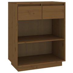 vidaXL Console Cabinet | Honey Brown | Solid Pine Wood | Compact 2