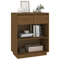 vidaXL Console Cabinet | Honey Brown | Solid Pine Wood | Compact 4