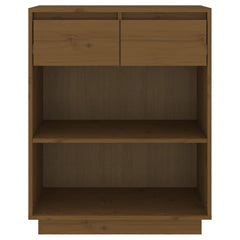 vidaXL Console Cabinet | Honey Brown | Solid Pine Wood | Compact 5