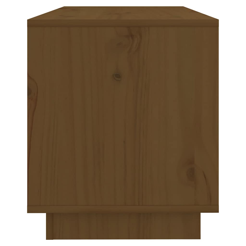 vidaXL Tv Stand | Honey brown | Solid pine wood | Medium | Tv Stand 5