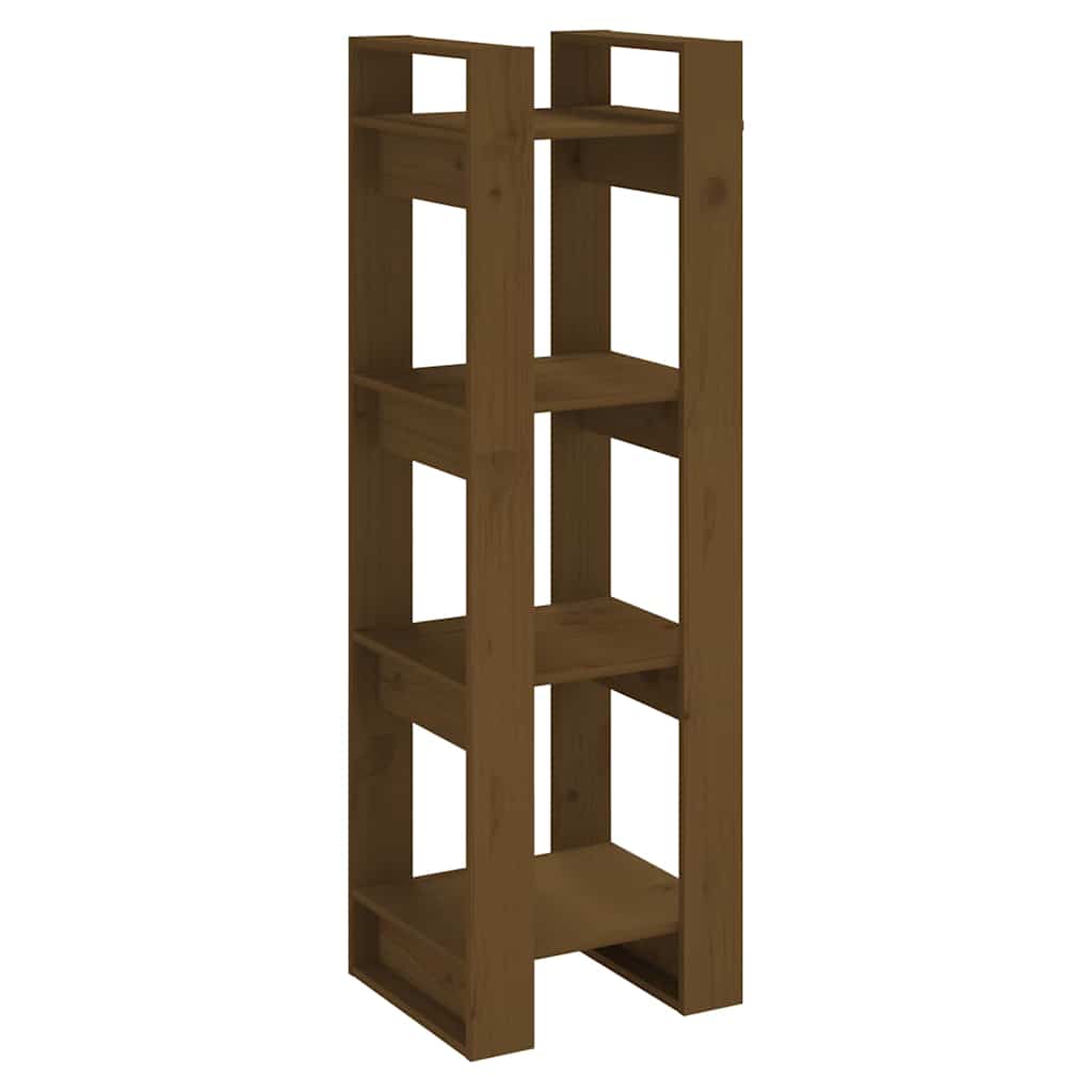 vidaXL Book Cabinet | Honey brown | Solid pine wood | 125 cm height, 41 cm width 2