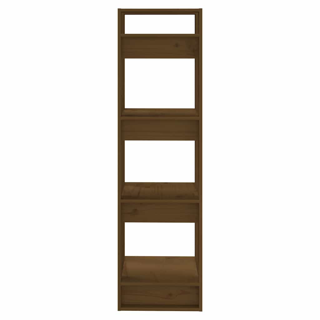 vidaXL Book Cabinet | Honey brown | Solid pine wood | 125 cm height, 41 cm width 4