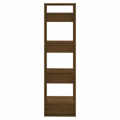 vidaXL Book Cabinet | Honey brown | Solid pine wood | 125 cm height, 41 cm width 4