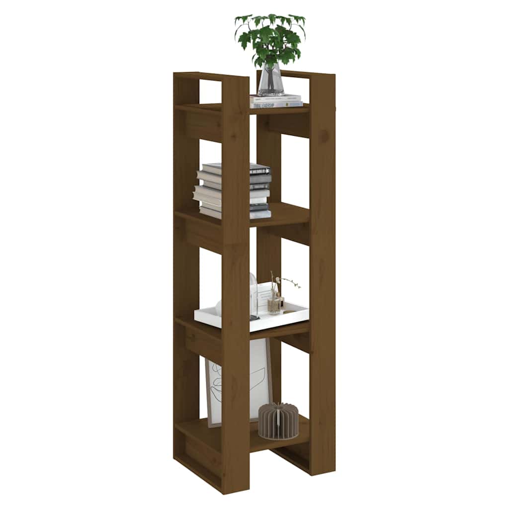 vidaXL Book Cabinet | Honey brown | Solid pine wood | 125 cm height, 41 cm width 5