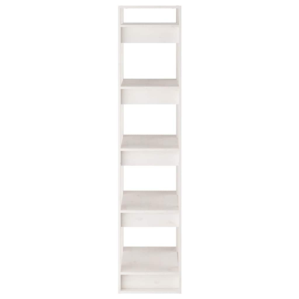 vidaXL Book Cabinet | White | Solid pinewood | Medium | Book Cabinet 6