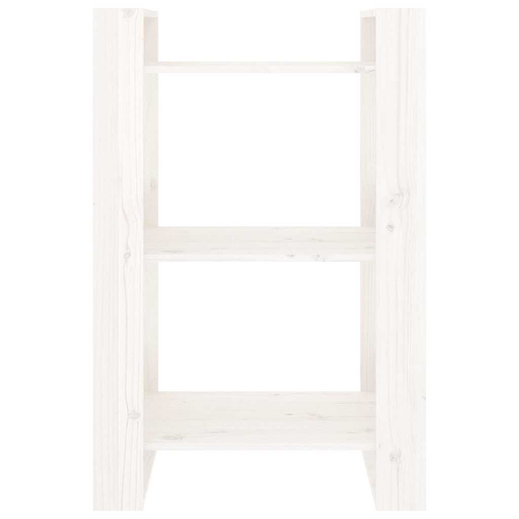 vidaXL Book Cabinet | White | Solid pine wood | Medium | Book Cabinet 3
