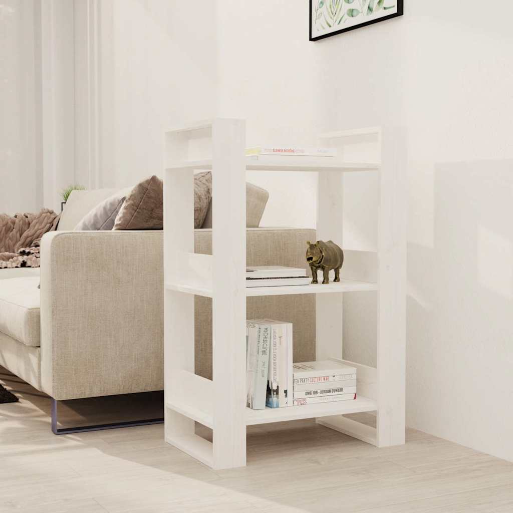 vidaXL Book Cabinet | White | Solid pine wood | Medium | Book Cabinet 1