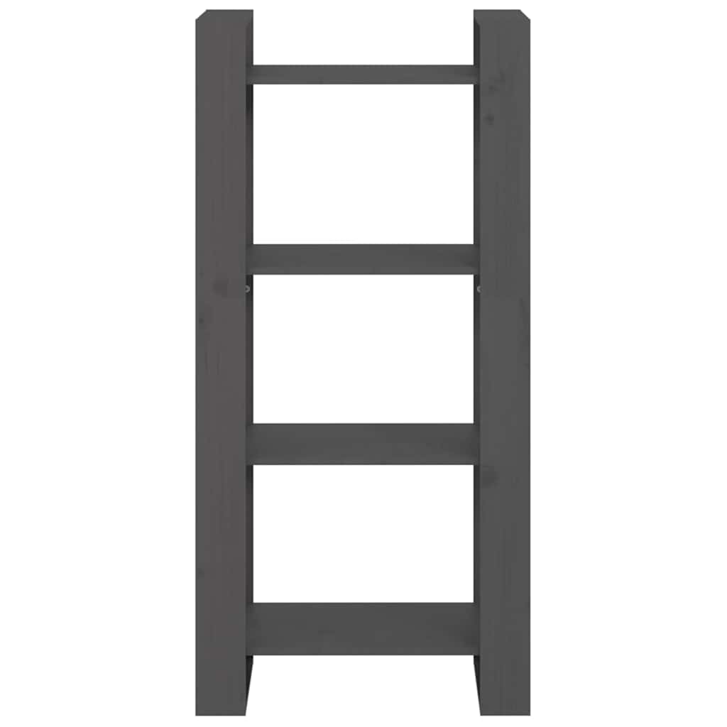vidaXL Book Cabinet | Grey | Solid pine wood | 60x35x125 cm | Book Cabinet 3