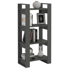 vidaXL Book Cabinet | Grey | Solid pine wood | 60x35x125 cm | Book Cabinet 5