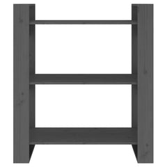 vidaXL Book Cabinet | Grey | Solid Pine Wood | 80x35x91 cm | Book Cabinet 5