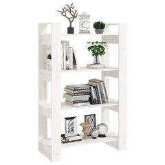 vidaXL Book Cabinet | White | Solid pine wood | 80x35x125 cm | Book Cabinet 4