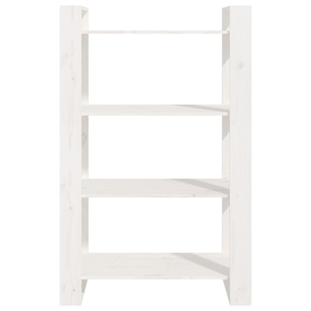 vidaXL Book Cabinet | White | Solid pine wood | 80x35x125 cm | Book Cabinet 5