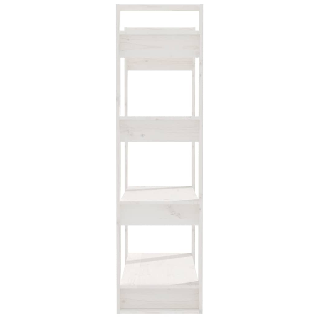 vidaXL Book Cabinet | White | Solid pine wood | 80x35x125 cm | Book Cabinet 6