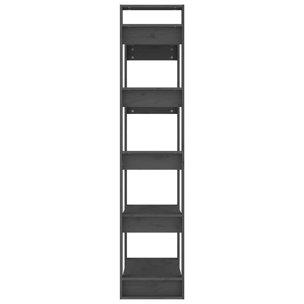 vidaXL Book Cabinet | Grey | Solid pine wood | Medium | Book Cabinet 6