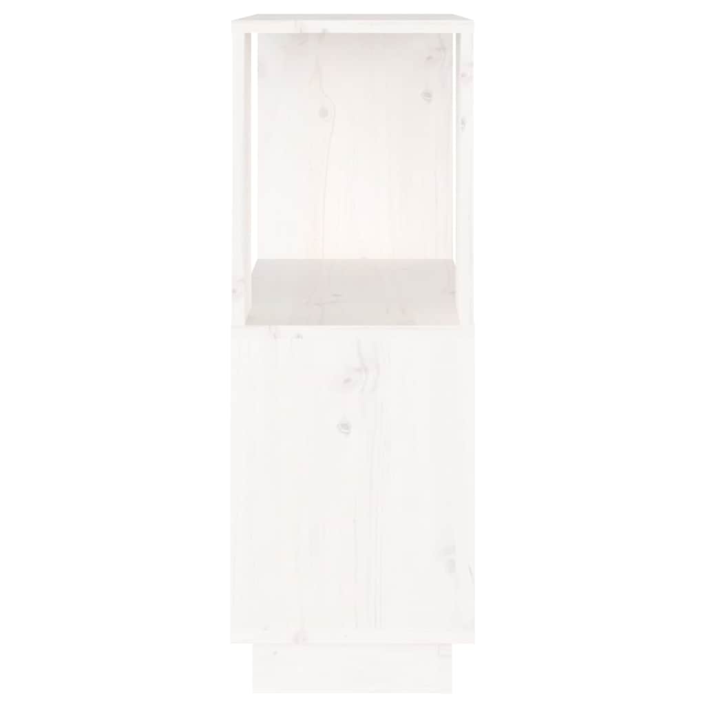 vidaXL Book Cabinet | White | Solid Pine Wood | Medium | Book Cabinet 6