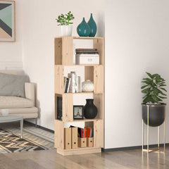 Book Cabinet/Room Divider Solid Wood Pine in Natural