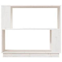 814050 vidaXL Book Cabinet/Room Divider White 80x25x70 cm Solid Wood Pine 4
